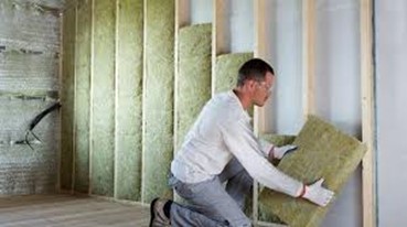 Figure 29: Rockwool insulation in-between studs